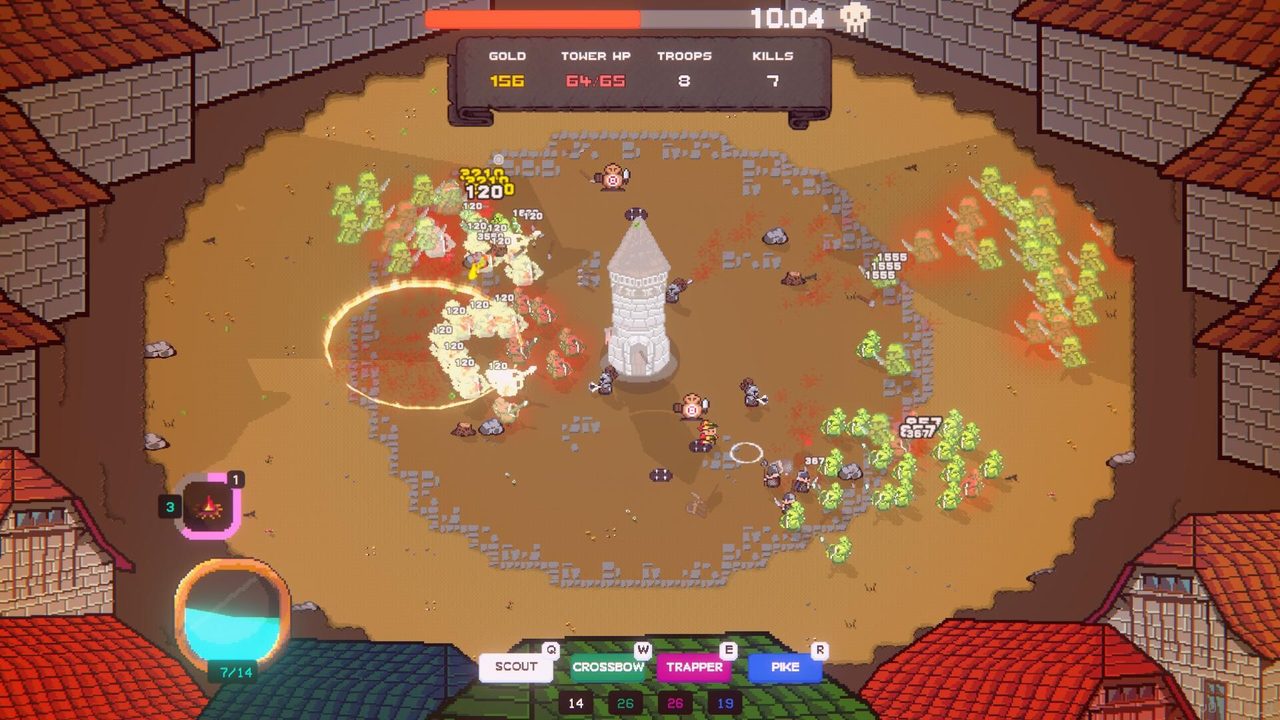 Crown Siege boss arena fight against a giant white ogre